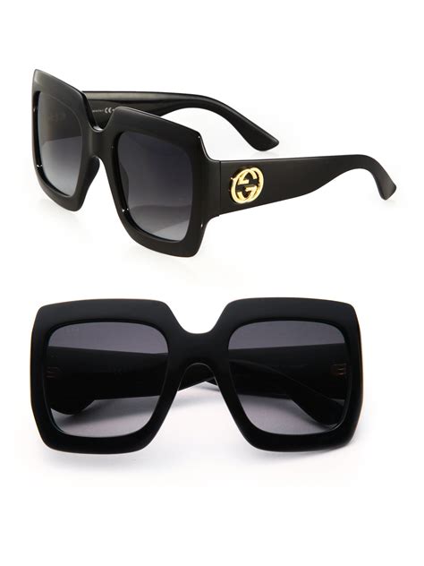 gucci women's oversized square sunglasses